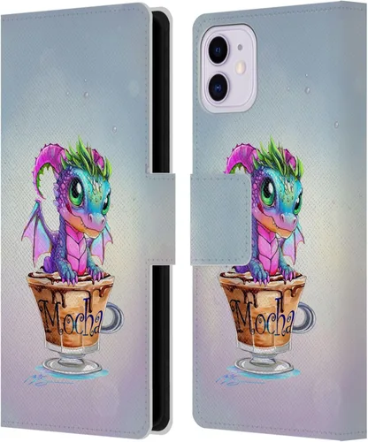 Vista 53 de Head Case Designs Officially Licensed Ruth Thompson Boba Tea Cup O Dragons Leather Wallet Case Compatible with Apple iPhone 7 Plus / 8 Plus