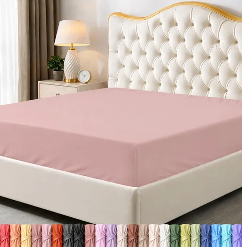 Vista 26 de Utopia Bedding - Paquete a granel de 2 sábanas bajeras ajustadas de microfibra cepillada suave con bolsillos profundos, resistentes al encogimiento