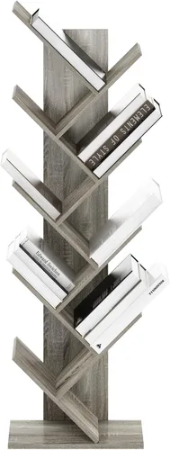 Vista 382 de Furinno - Estantería de cubos de 5 niveles serie Luder para libros y almacenamiento, color roble francés