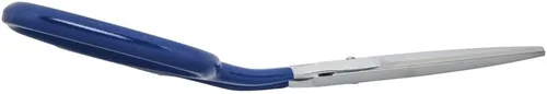 Vista 3 de Klein Tools G718LRCB Tijeras, fabricadas en Estados Unidos, tijeras de alfombra resistentes con anillo grande, asas curvas y puntas romas