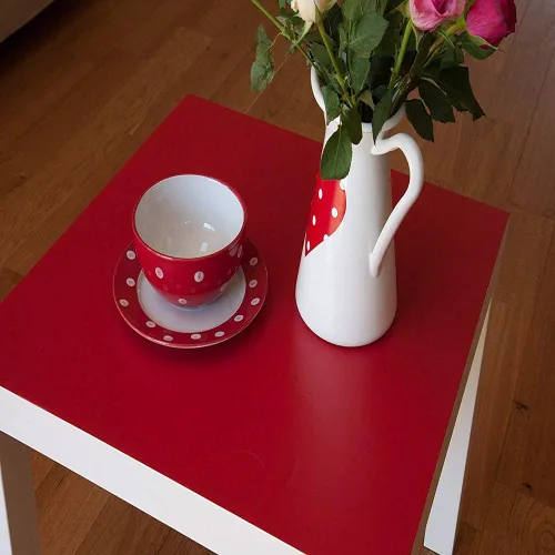 Vista 8 de d-c-fix 346-0637-4PK - Película autoadhesiva decorativa, color rojo mate, rollo de 17 x 78 pulgadas, paquete de 4