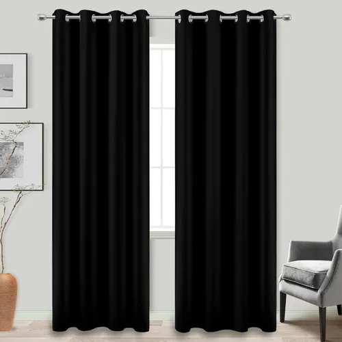 Vista 111 de KOUFALL Cortinas Doradas de Lujo Opacas para Sala de Estar, Elegantes Modernas Cortinas para Sala de 84 Pulgadas de Largo 2025