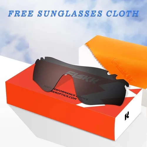 Vista 6 de Fiskr Lentes de repuesto para gafas de sol Oakley RadarLock Path, 2 pares empaquetados para OO9181