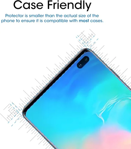 Vista 7 de amFilm Protector de pantalla Ultra Glass para Galaxy S10 Plus, vidrio templado, paquete de 2