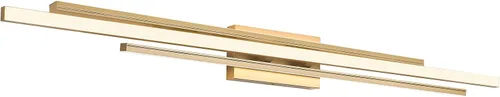 Vista 11 de VitaLink Lámpara de tocador dorada, 23.6 pulgadas, moderna lámpara de pared de baño sobre espejo de tocador de vidrio esmerilado con 2 luces
