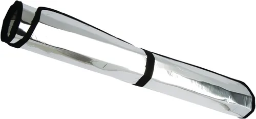 Vista 3 de Intro-Tech Automotive FD-906A - Parasol para parabrisas de ajuste personalizado para modelos Ford F-250/350 Super Duty con sensor, color plateado