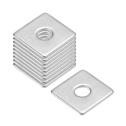 Vista 14 de uxcell Arandela cuadrada, 10 piezas M3x10x10x1mm 304 arandelas de placa cuadrada de acero inoxidable 304 Junta espaciadora de almohadilla plana