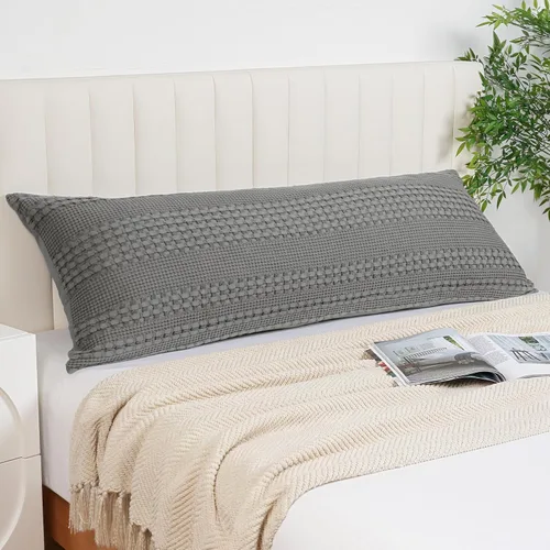 Vista 188 de PHF - Fundas de almohada 100% algodón con tejido gofre europeo, 26 x 26 pulgadas, 2 unidades para decoración elegante del hogar, para cama, sin