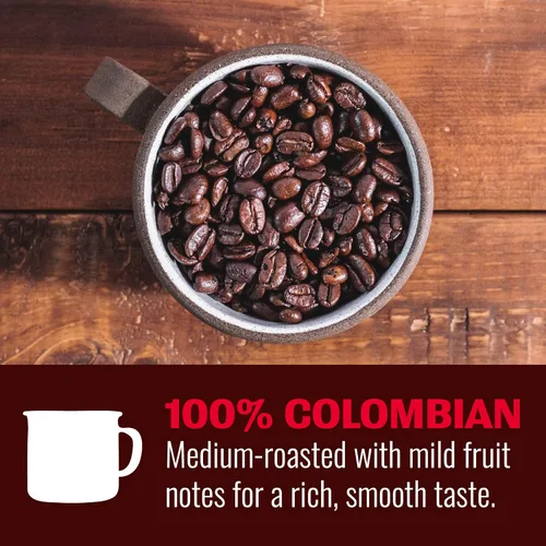 Vista 17 de Hills Bros Latin American Blend Whole Bean Coffee, Medium Roast - Arabica Blend Of Sustainably Grown Organic Beans Medium Roasted For Full-Bodied