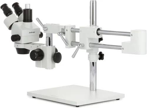 Vista 7 de AmScope SM-4T-80S-M Microscopio Digital Profesional Trinocular Estéreo Zoom, WH10x Oculares, Aumento 7X-45X, Objetivo de Zoom 0.7X-4.5X, Anillo