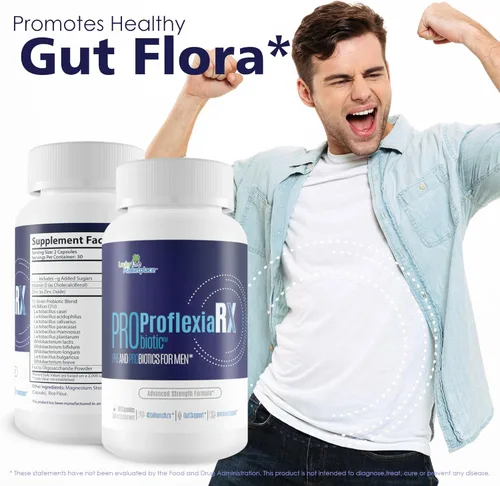 Vista 5 de Probiotic Proflexia Rx - Fórmula masculina - Nuestra mejor fórmula masculina con prebióticos y más de 40 mil millones de UFC de probióticos - Apoya