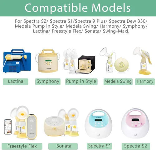 Vista 4 de Insertos de brida de silicona de 0.59 pulgadas compatibles con Momcozy S9 Pro S10 S12 Pro, Paruu P10 P3 R12, TSRETE, kmaier, MomWills, para Spectra