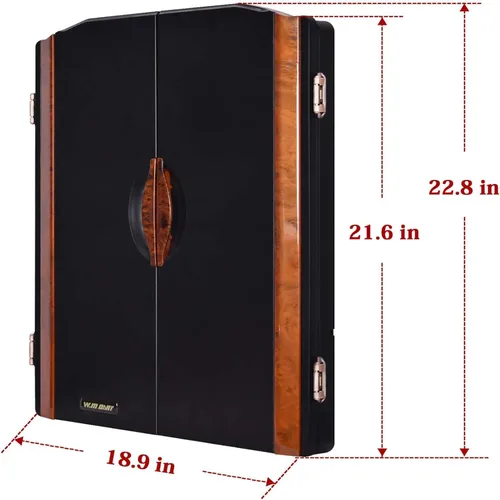 Vista 5 de Tablero de dardos electrónico LED digital eléctrico para adultos con gabinete con conjunto de 12 dardos de punta suave