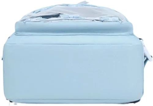 Vista 3 de Parent-kuro, Azul transparente negro, Mochila Kawaii Grunge Y2k Cute Backpack Daypack