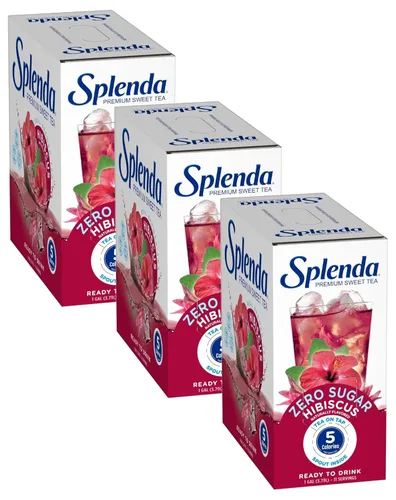 Vista 7 de SPLENDA Té dulce de primera calidad en grifo, bolsa de 1 galón en caja, líquido listo para beber, té de hibisco, 128 onzas líquidas