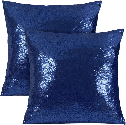 Vista 13 de Poise3EHome Fundas de almohada de lentejuelas de 18 x 18 pulgadas, fundas de almohada decorativas rojas para sofá, cama, sala de estar, Navidad Rojo