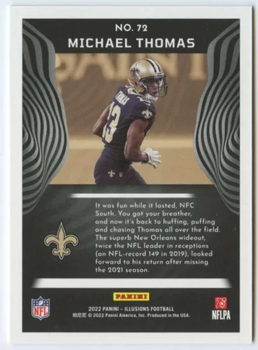 Vista 2 de 2022 Panini Illusions #72 Michael Thomas New Orleans Saints NFL Football Trading Card