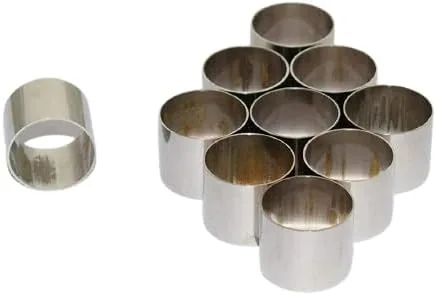 Vista 3 de Pieza de repuesto plateada, puntas de latón macizo y collares de casquillo, eje de anillo, pieza de repuesto para palos de madera, kit