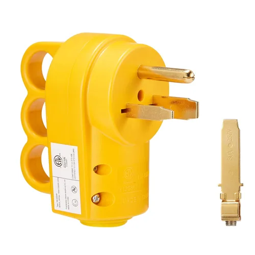 Vista 12 de Receptáculo NEMA 6-50R, 50 Amp 3 clavijas 250 voltios soldador de repuesto enchufe hembra resistente, negro, certificación ETL