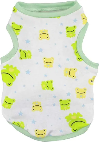 Vista 13 de Camisa para perros pequeños, linda camiseta de algodón suave sin mangas para perros pequeños, gatos, chaleco de verano para perros y gatos, camiseta