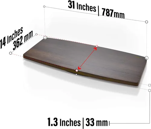 Vista 2 de Prosumer's Choice Soporte Giratorio de Bambú para TV Base Giratoria Pivotante para TV LED/LCD, Monitores, Estéreos, Superficie de Base de 31