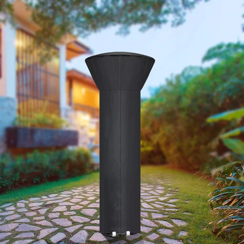 Vista 6 de Cubierta para calentador de patio impermeable con cremallera y bolsa de almacenamiento, cubierta para calentador al aire libre con características a