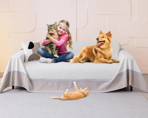 Vista 30 de Protector de muebles contra arañazos para gatos, antideslizante, impermeable, para mantener alejados a los gatos, protectores de sofá aptos