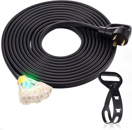 Vista 14 de Tellegloww Cable generador plano para RV NEMA TT-30p a 3X 5-20R/5-15R de 10 Negro