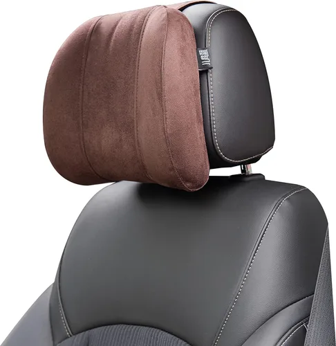 Vista 12 de Almohada para reposacabezas de automóvil, tela de gamuza suave, espuma viscoelástica, almohada para el cuello del automóvil, máxima comodidad