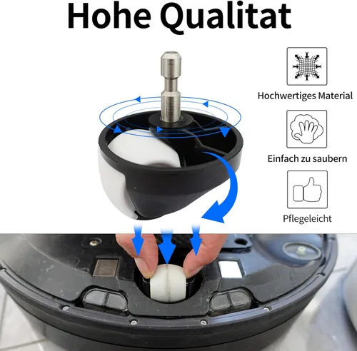 Vista 15 de Conjunto de rueda delantera de repuesto compatible con todas las aspiradoras iRobot Roomba 500, 600, 700, 800, 900, e, i y j, 2