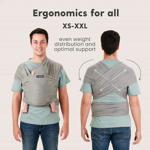 Vista 5 de Cuddlebug Fular portabebés - Portabebés de manos libres - Portabebés suaves y elásticos - Portabebés para recién nacidos a niños pequeños de 3.2 kg