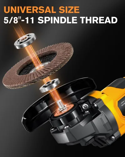 Vista 6 de Amoladora angular inalámbrica de 4-1/2 pulgadas, amoladora inalámbrica sin escobillas para Dewalt 20 V Max (solo herramienta), con protección