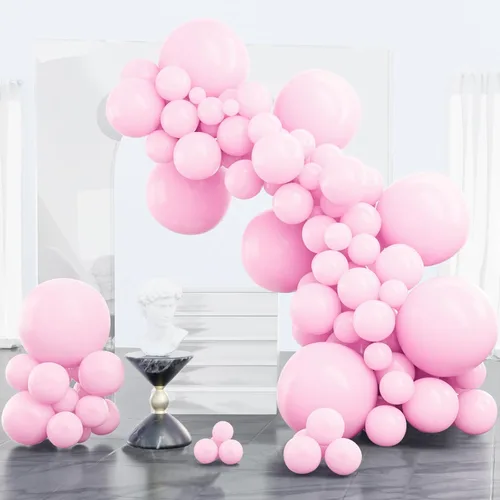 Vista 44 de PartyWoo Globos plateados de 100 piezas de diferentes tamaños de 18, 12, 10, 5 pulgadas, kit de arco de globos plateados para cumpleaños