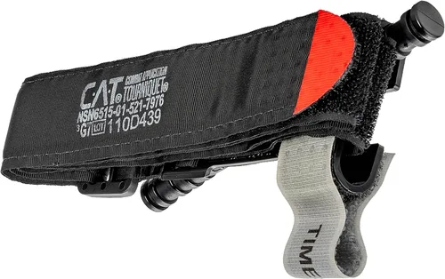 Vista 3 de Torniquete de aplicación de combate North American Rescue C-A-T (Negro) NAR genuino Gen 7 CAT gris con marca de tiempo emitido por el ejército