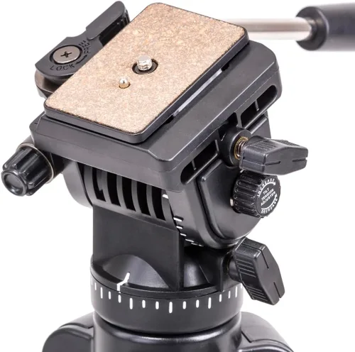 Vista 6 de Takama Trípode de cámara de vídeo con tapa de 3 secciones de 66" con cabezal de arrastre fluido