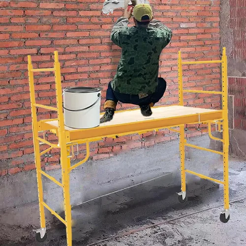 Vista 5 de Ruedas de andamio de 5 pulgadas, juego de 2 ruedas de andamio Baker resistentes con frenos de bloqueo duales, ruedas de goma cuadradas de repuesto