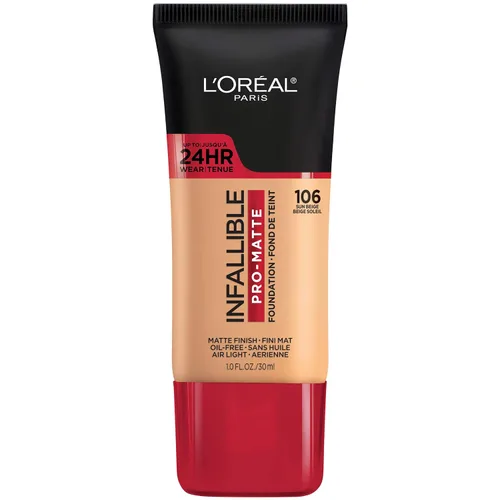 Vista 33 de L'Oreal Paris Cosmetics Makeup Infallible Pro-Matte - Base líquida de larga duración, True Porcelain, 1 onza líquida.
