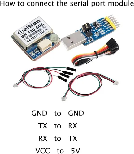 Vista 3 de BN-180 Módulo GPS UART TTL Dual Glonass GPS Navegación del coche con antena GPS para Arduino Raspberry Pi Pixhawk Aviones CC3D F3 controlador