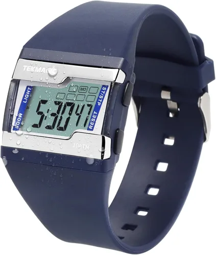 Reloj de pulsera digital resistente al agua de 10 ATM para nadar y bucear con múltiples funciones de cronómetro de regazo, reloj despertador,