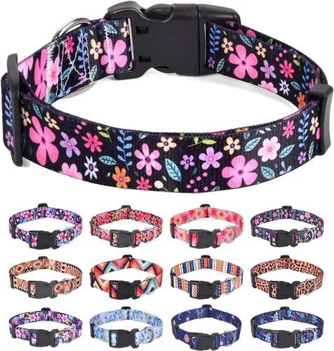 Vista 19 de Collar para Perros para Perros Pequeños y Gatos, Collar Suave y Cómodo para Mascotas para Perros Pequeños, Medianos y Grandes, Patrón Geométrico