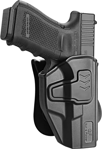 Vista 10 de OWB G19 Holster - Compatible with Glock 19/19X/26 (Gen 1-6) & Glock 23/32 (Gen 1-4) & Glock 44/45 - Select Model: Quick-Detach Mounting System(QD