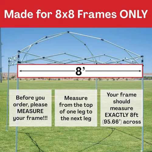 Vista 3 de Cubierta de repuesto para toldo desplegable de 8 x 8 (solo parte superior)