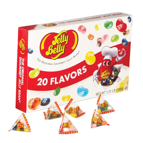 Jelly Belly Caja jumbo de 1.31 libras de gomitas surtidas, 20 sabores surtidos, bolsas individuales pequeñas, oficiales, genuinas, directamente de