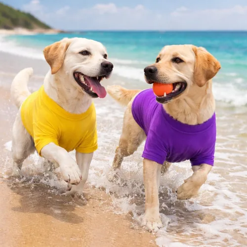 Vista 9 de Lovelonglong 2019 - Ropa para mascotas, Disfraces para Perro, Ropa Camisetas en blanco para Perros Grande Medianos Pequeños 100% Algodón 18