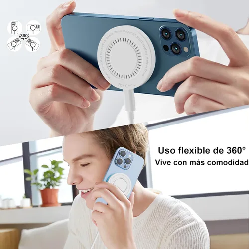 Vista 5 de Mag-Safe Charger 2 Pack 15W Magnetic Wireless Charger Fast Charging Pad Compatible with iPhone 17/16/15/14/13/12 Series & AirPods 3/2/Pro Magnetic