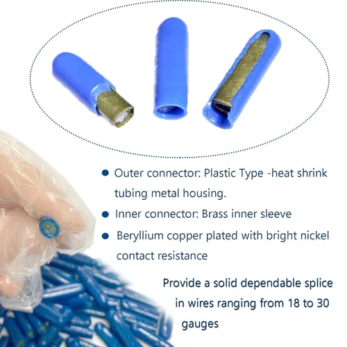 Vista 4 de Tipo B Conectores de alambre llenos de gel, Alarma Teléfono Silicona Alambre Crimpado Frijol Empalme para aplicación de bajo voltaje (100 PCS)