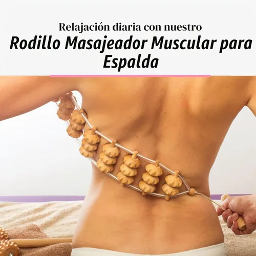 Vista 8 de tuuli Accesorios - Masajeador de espalda con rodillos y cuerda, rodillo multifuncional de espalda y masajeador de cuello, alivia la tensión muscular