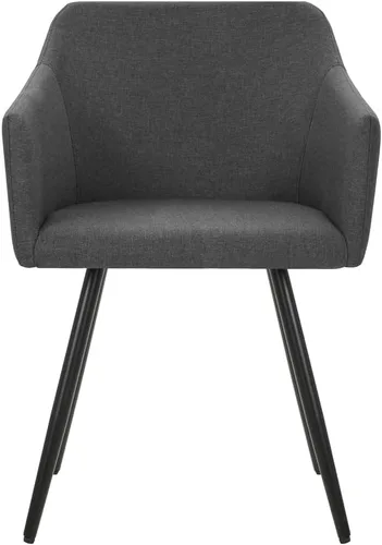 Vista 4 de Dining Chair Set of 4 Modern Dark Grey Fabric Upholstered Chairs with Ergonomic Design and Metal Frame for Dining Room Kitchen
