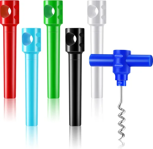 Vista 9 de Patelai Sacacorchos de vino de bolsillo de viaje, abrebotellas de vino portátiles a granel, abrebotellas de plástico para corcho, mini tornillo