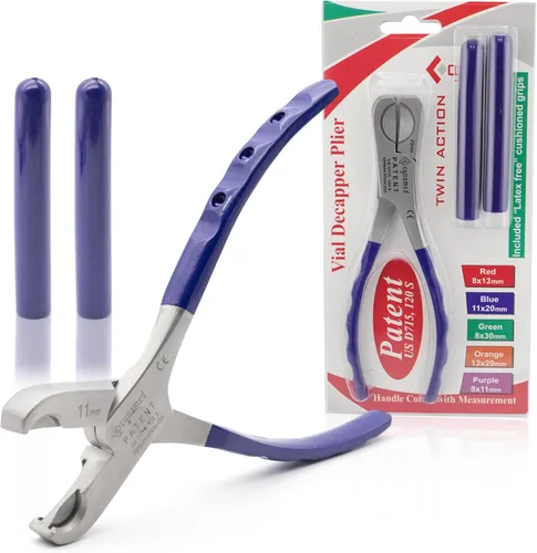 Vista 11 de Cynamed Pinzas de doble acción decapper - Perfectas para decapar viales y botellas embotellados de 8 mm y 11 mm